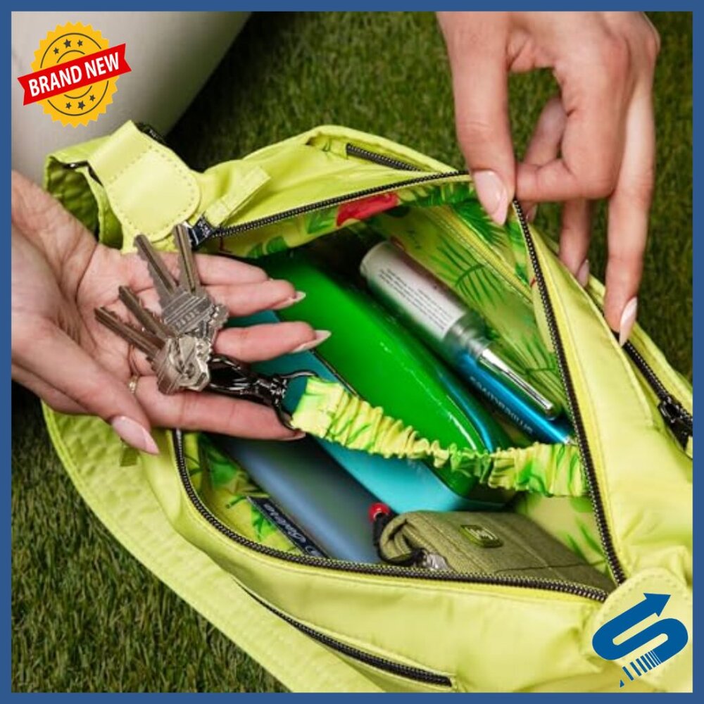 Rectangular Crossbody Bag With Multiple Zipper Po… - image 2